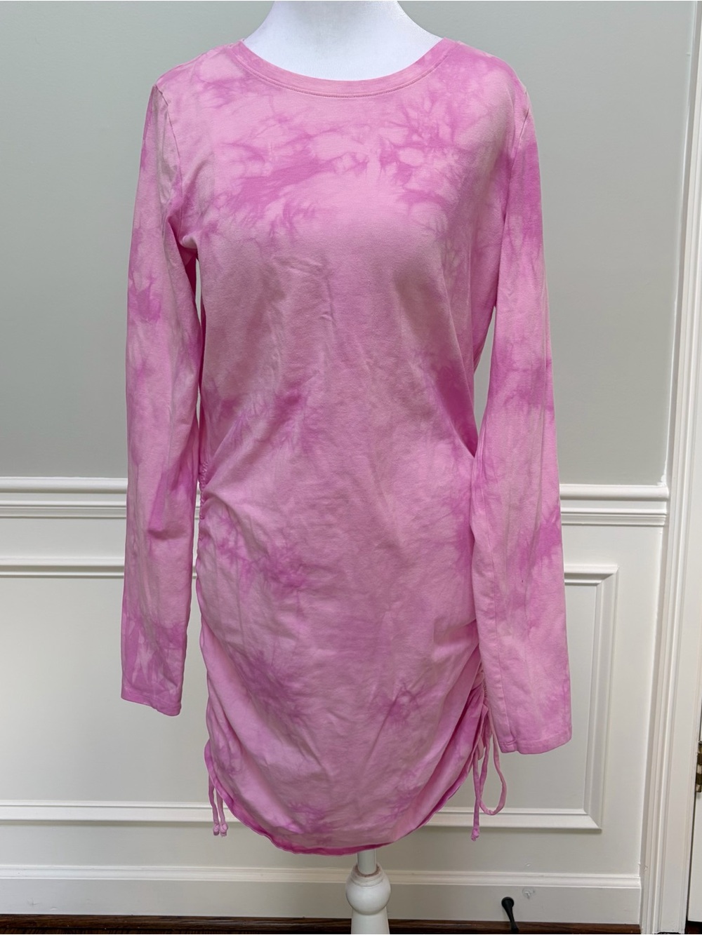 PINK Victoria's Secret Pink Tie-Dye Long Sleeve Mini Dress